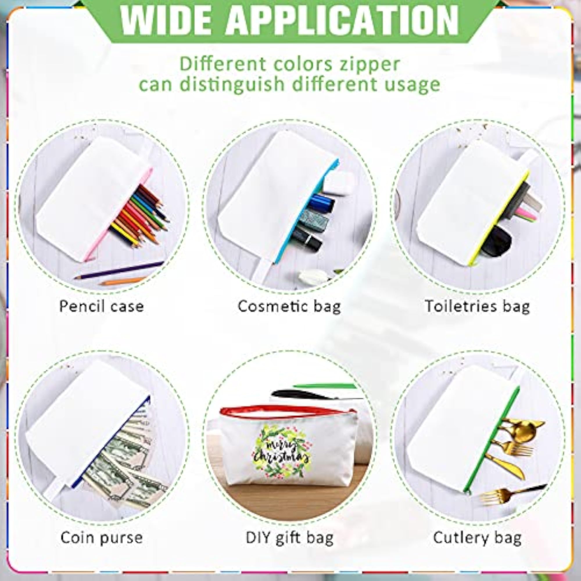 30 Pieces Makeup Canvas Bags in Bulk